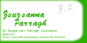 zsuzsanna parragh business card